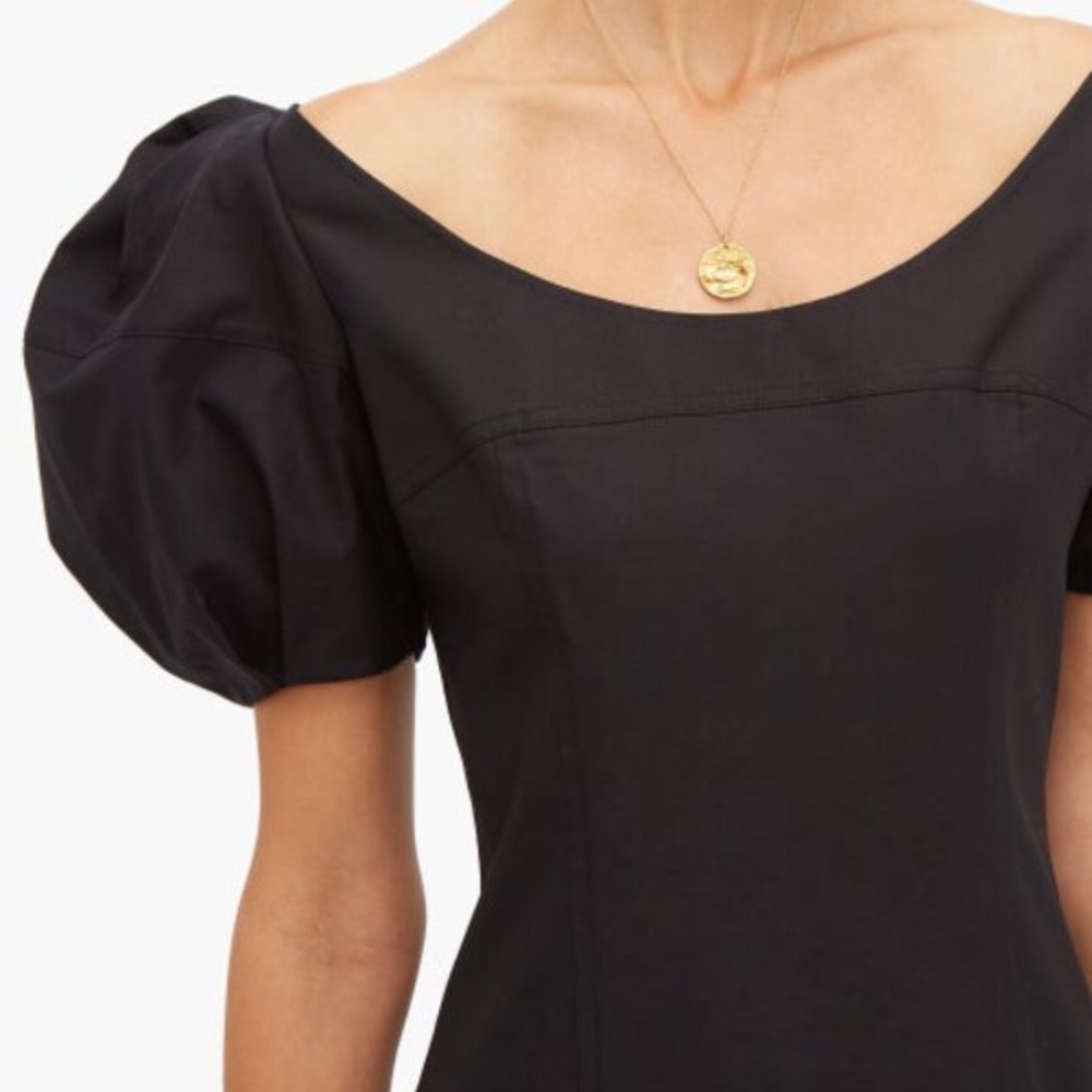 Khaite Allison Puff Sleeve Dress Size 8 - Picture 4 of 4